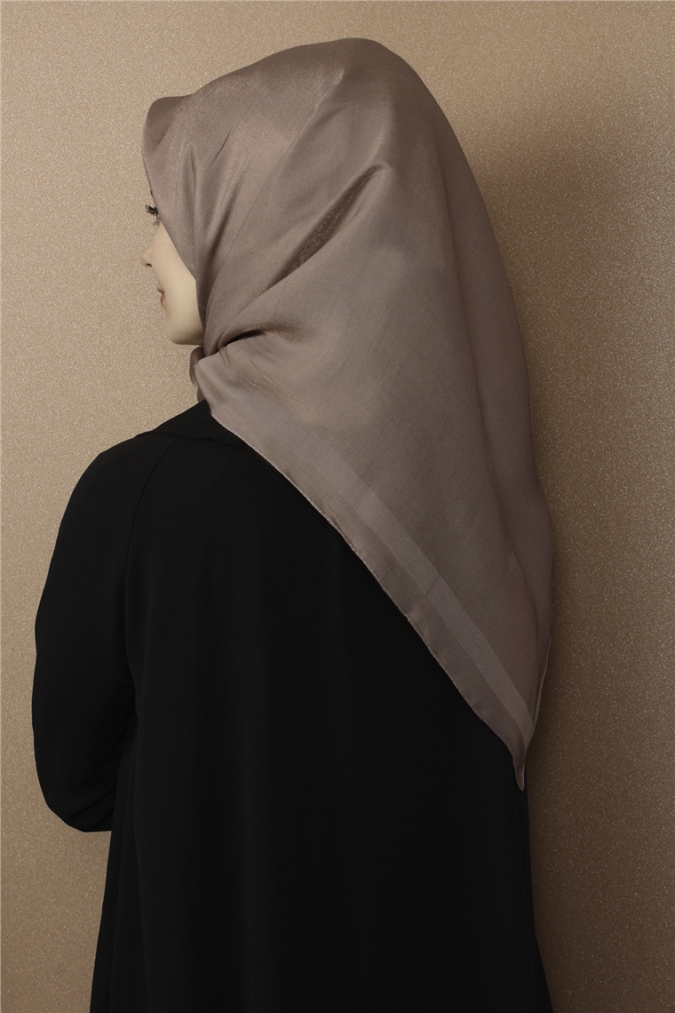 Abiye Bordürlü Eşarp 6002-5 Pudra