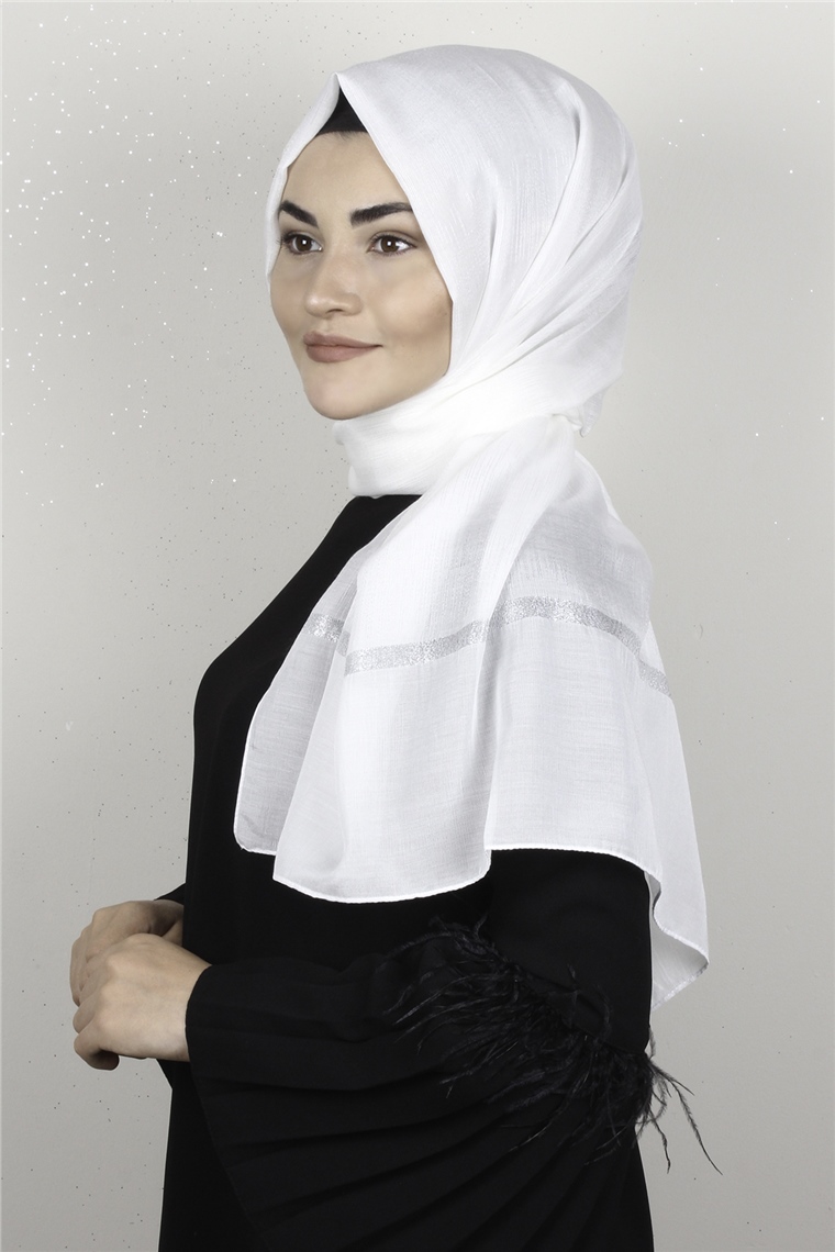 Açelya Şal 1372-20 Beyaz