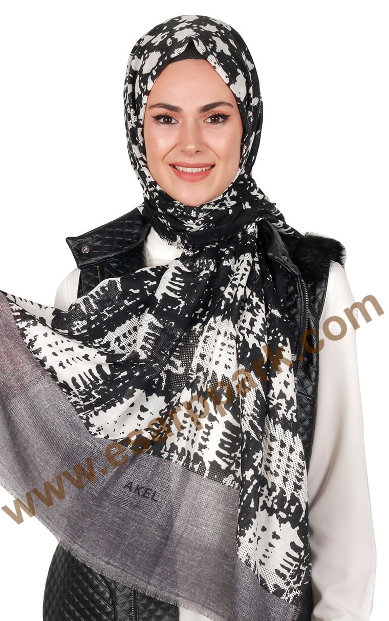 Akel Fileli Desenli Şal 147-1