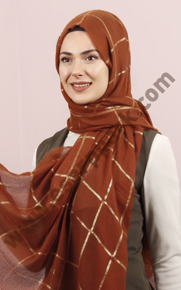 Akel Fileli Desenli Şal 181-3