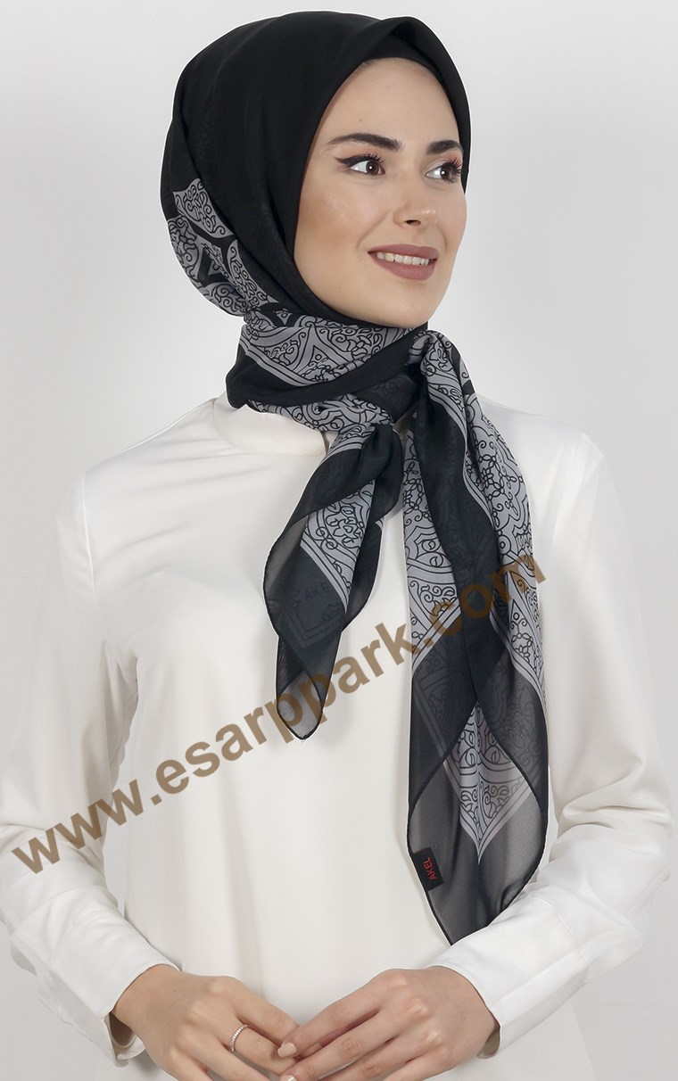 Akel Krep Şifon 140x140 Cm Eşarp 1050-3