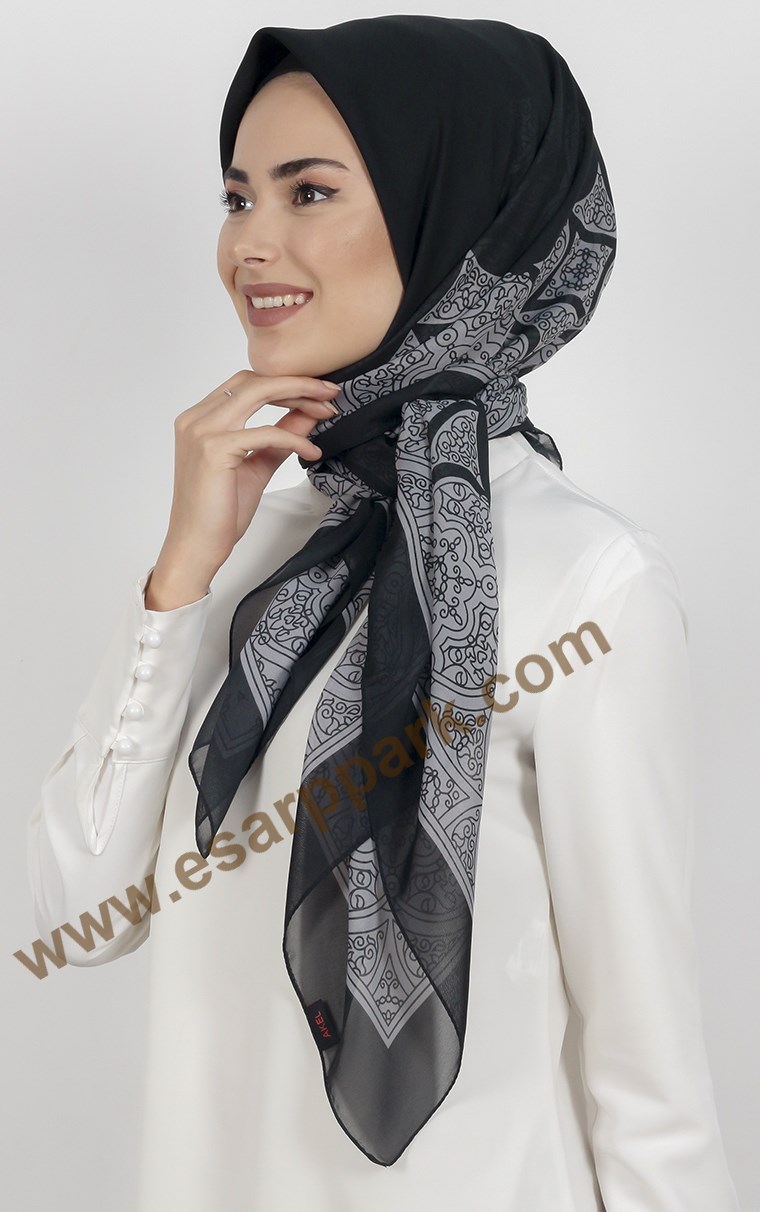 Akel Krep Şifon 140x140 Cm Eşarp 1050-3