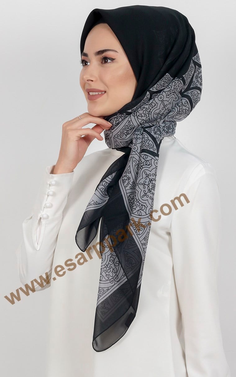 Akel Krep Şifon 140x140 Cm Eşarp 1050-9