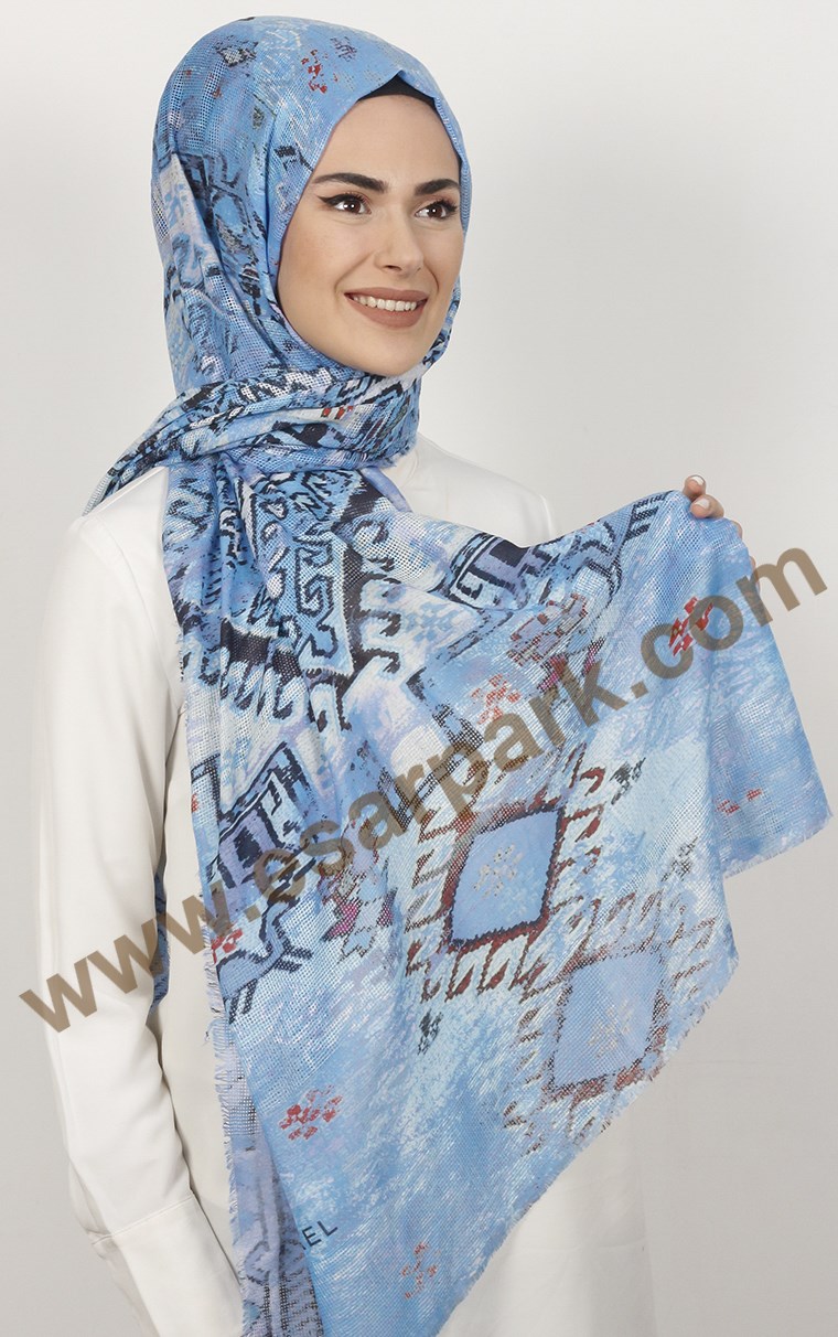Akel Fileli Desenli Şal 153-12
