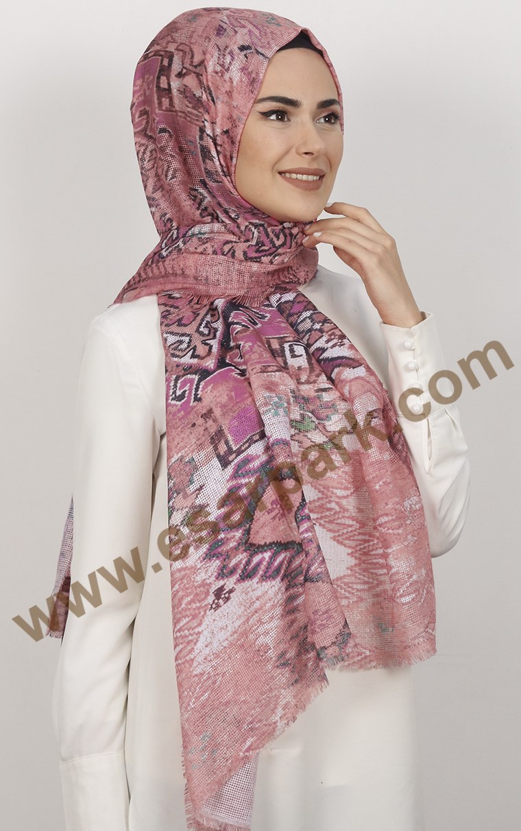 Akel Fileli Desenli Şal 153-2