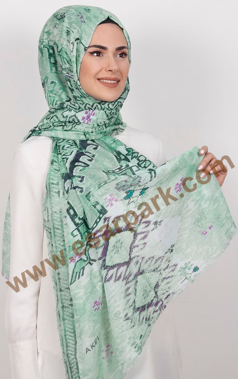 Akel Fileli Desenli Şal 153-3