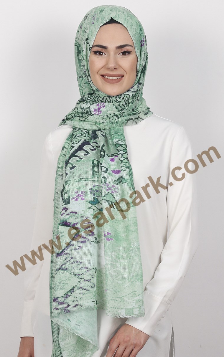 Akel Fileli Desenli Şal 153-3