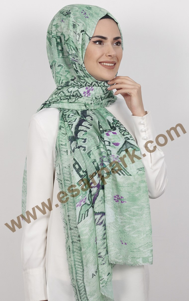 Akel Fileli Desenli Şal 153-3
