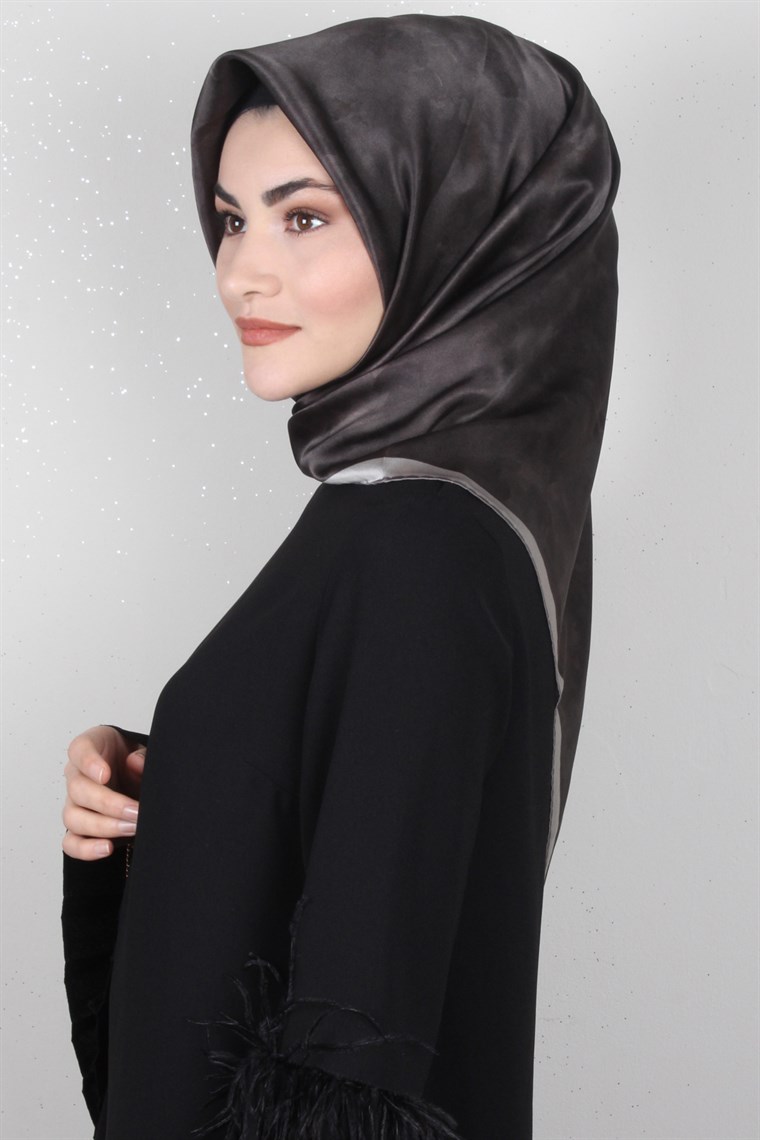 Aker Düz İpek Eşarp 7208701-371 Siyah