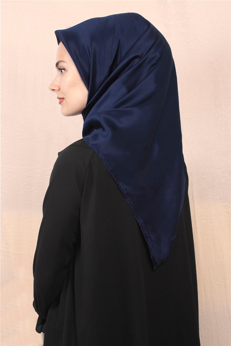 Aker Düz İpek Eşarp 7747758-321 Lacivert