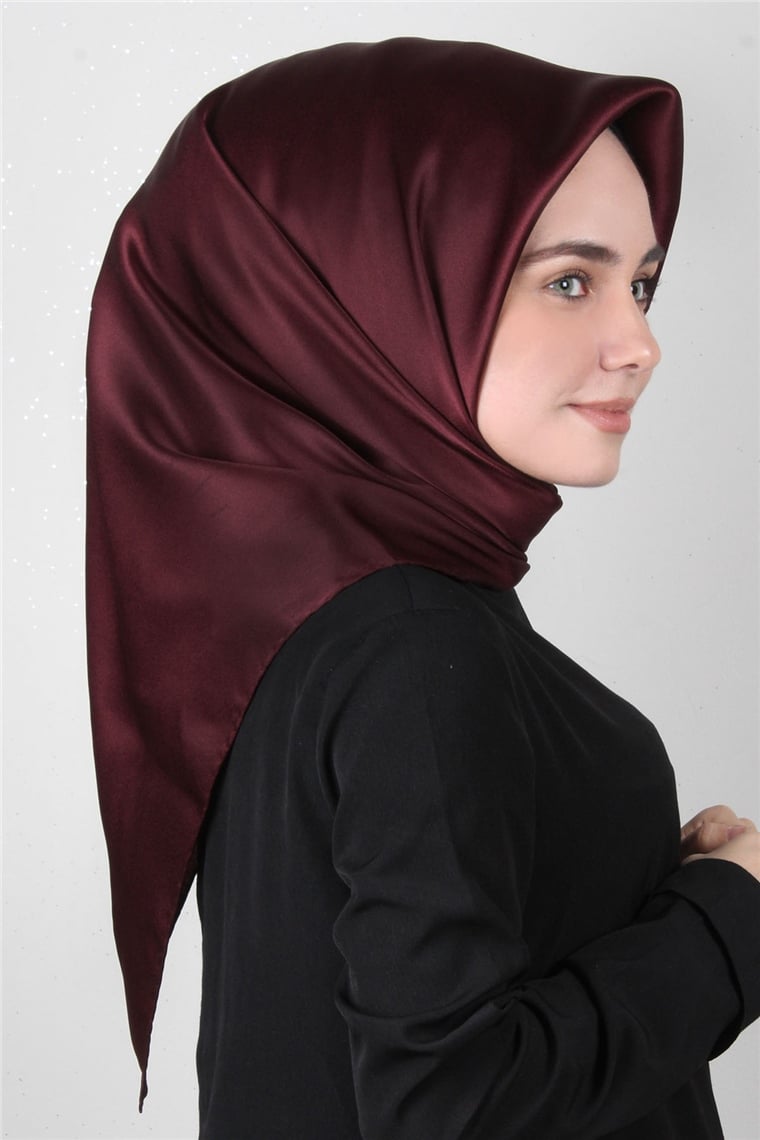 Aker Düz İpek Eşarp 7747758-343 Bordo