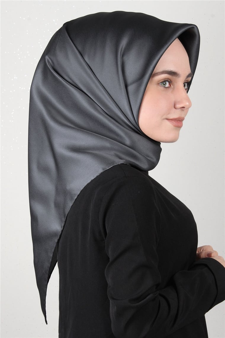 Aker Düz İpek Eşarp 7747758-372 Antrasit