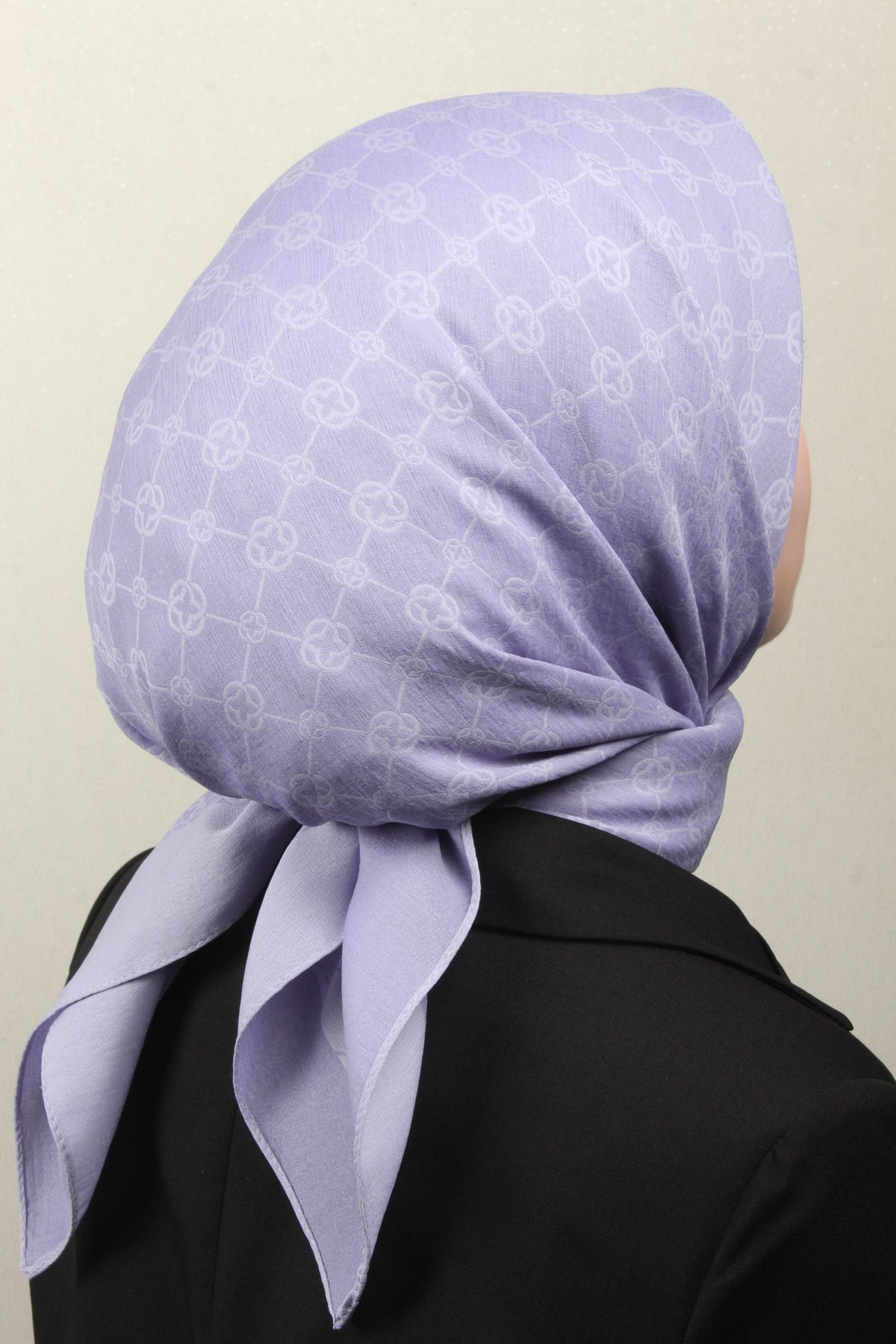 Aker Elegance Monogram Eşarp 4107-7 Lila
