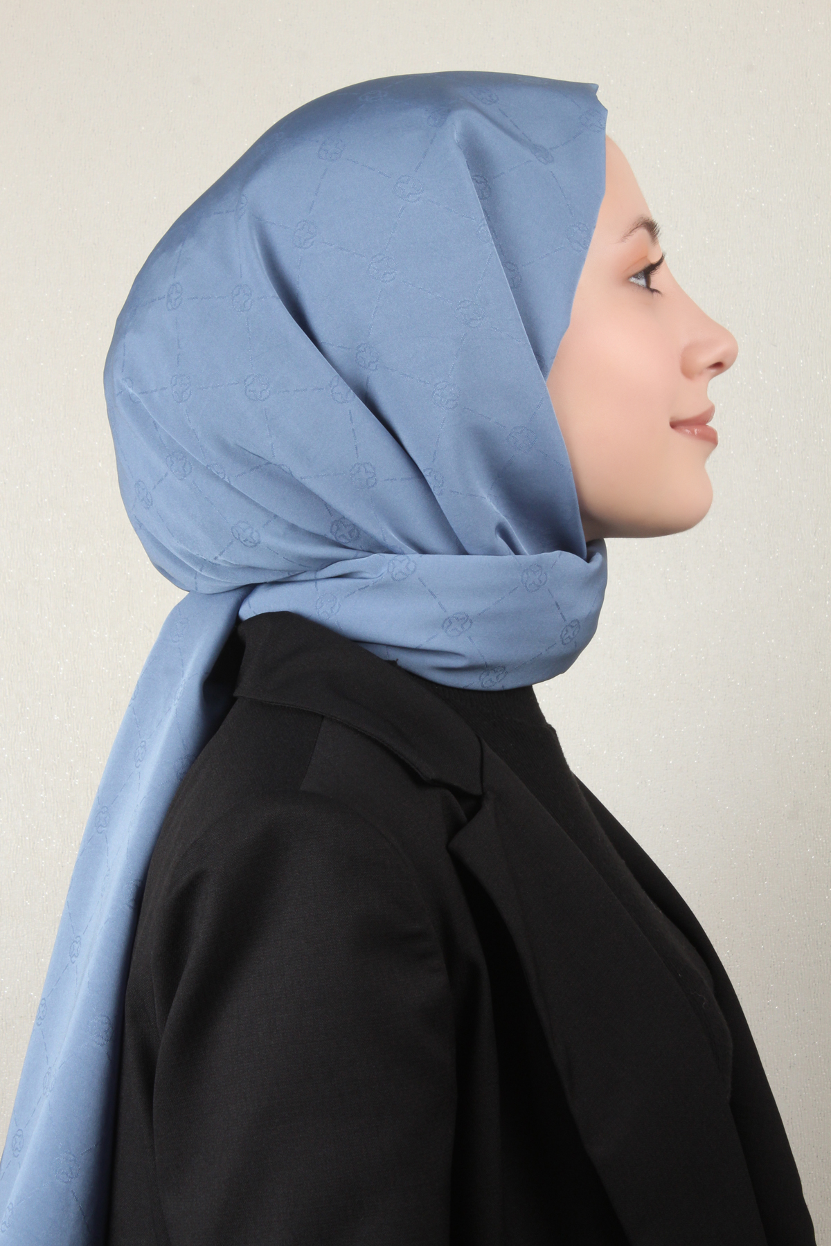 Aker Monogram İcon Şal 4112-11 Mavi