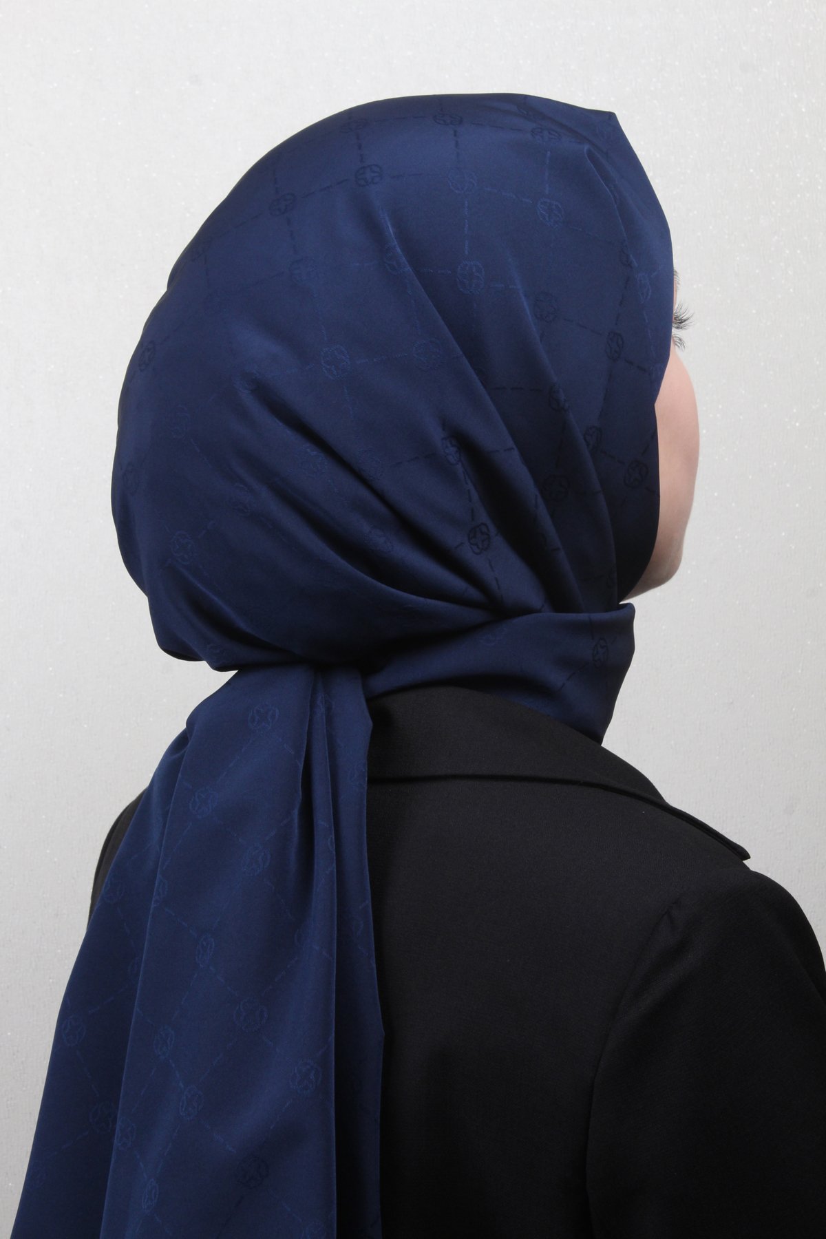 Aker Monogram İcon Şal 4112-16 Lacivert