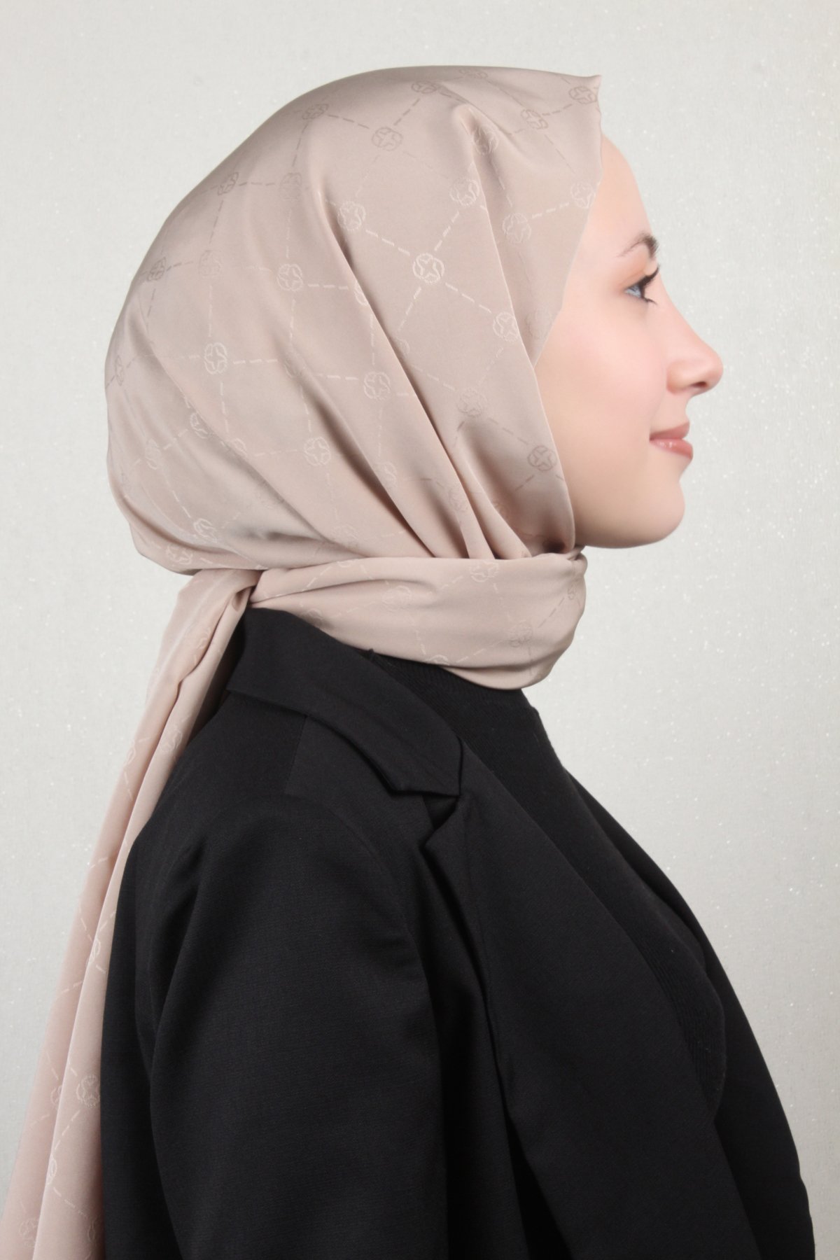 Aker Monogram İcon Şal 4112-23 Bej