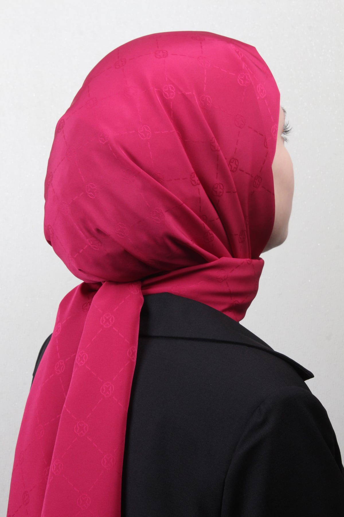 Aker Monogram İcon Şal 4112-7 Fuşya