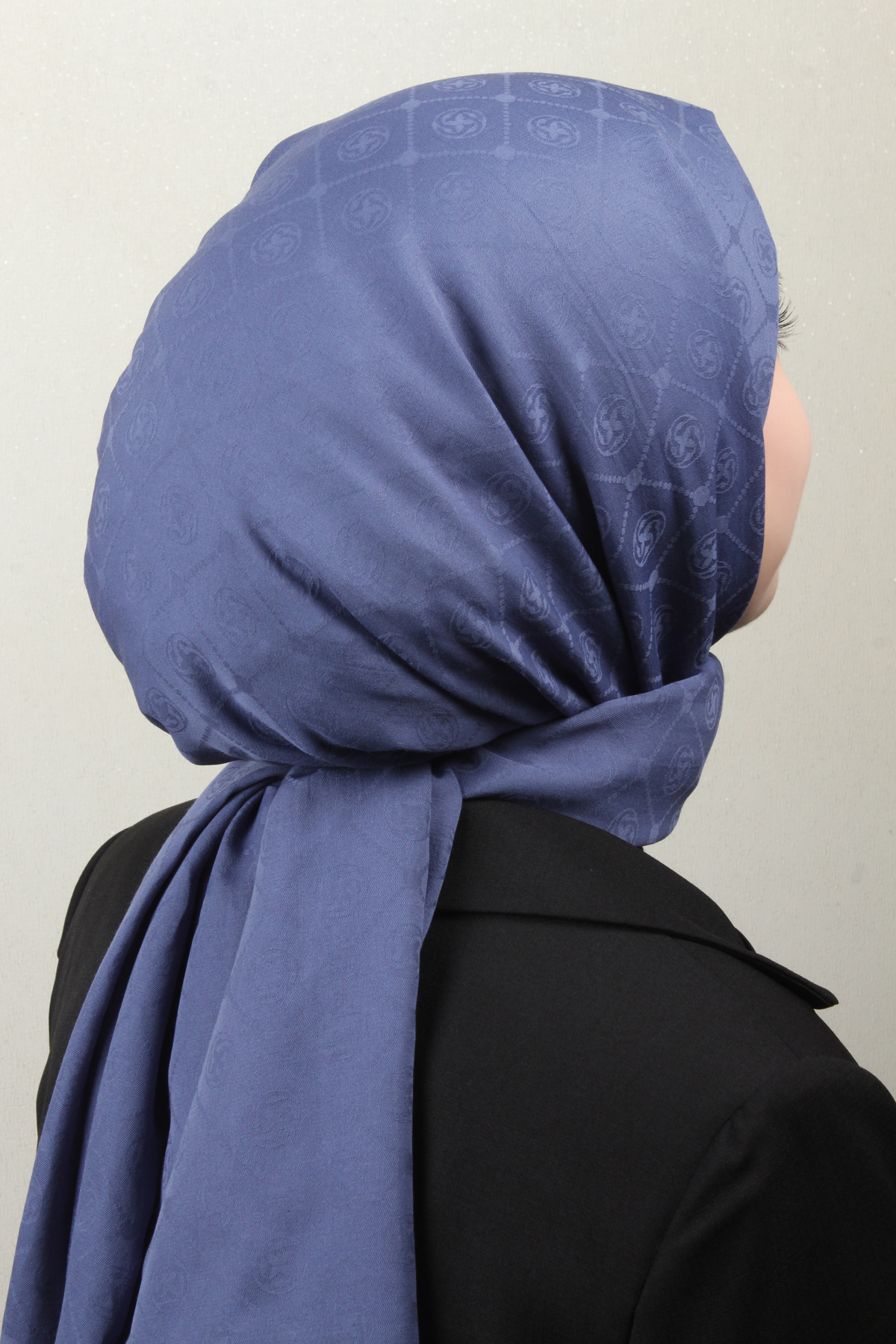 Aker Pamuklu Şal 4109-6 İndigo