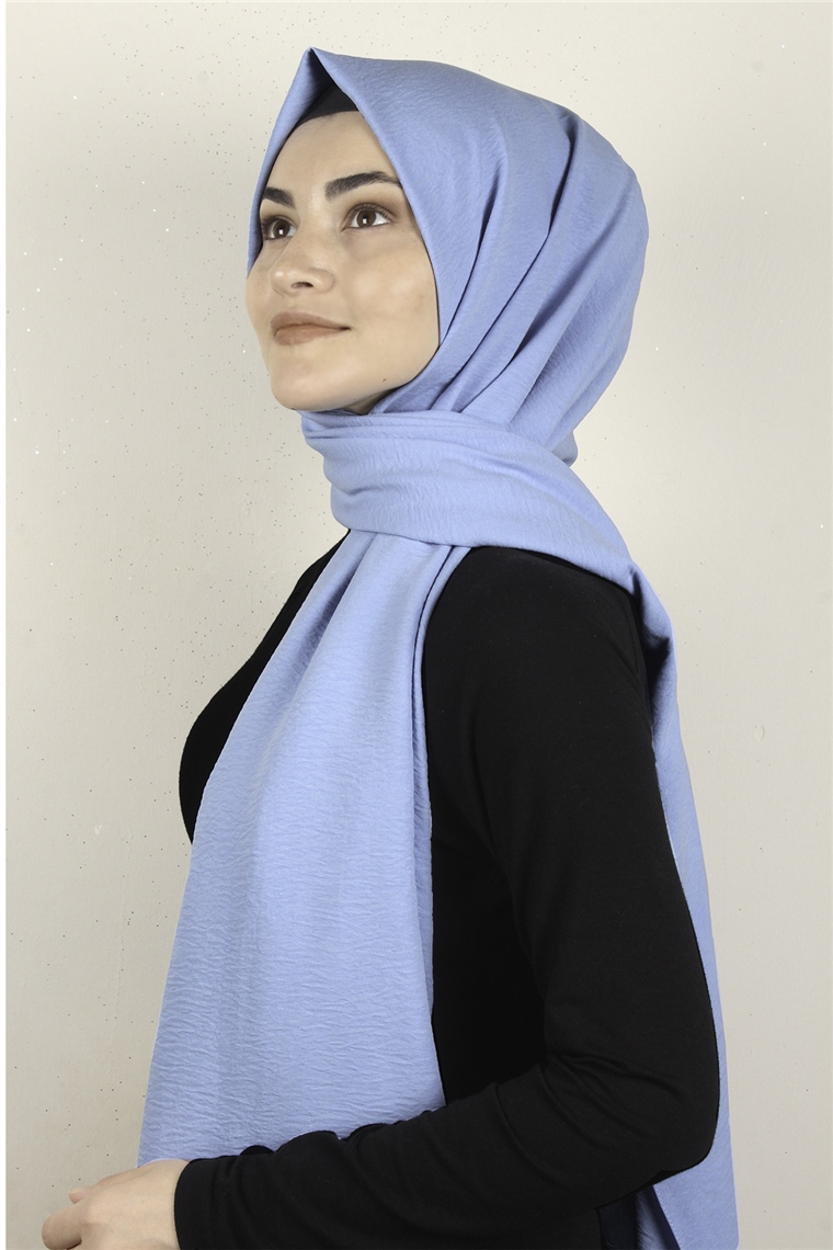 Alessa Pamuk Caz Şal 2740-20 Gök Mavi