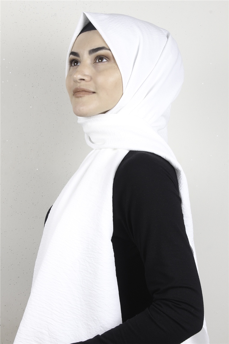Alessa Pamuk Caz Şal 2740-35 Kırık Beyaz