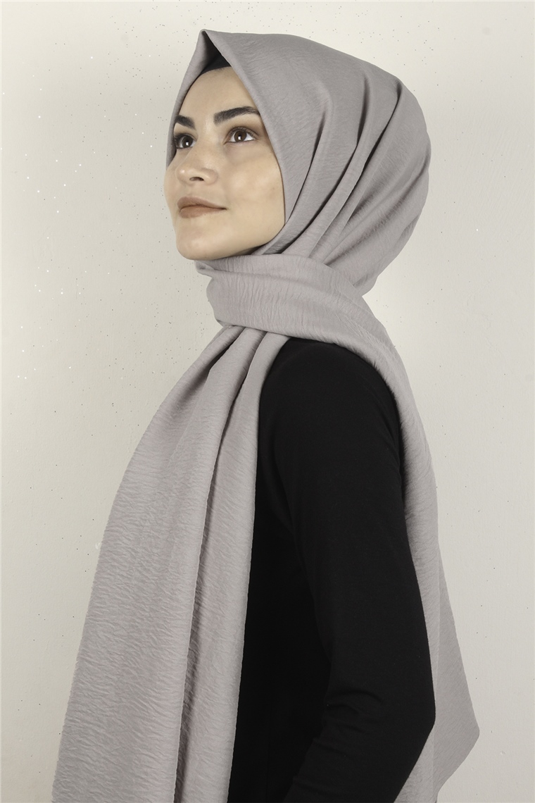 Alessa Pamuk Caz Şal 2740-8 Kül Rengi