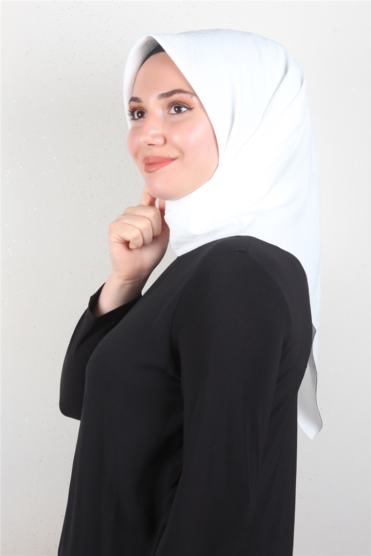 Alessa Pamuk Eşarp 2743-13 Beyaz