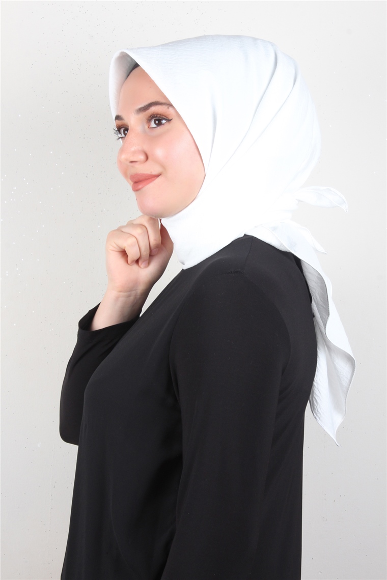 Alessa Pamuk Eşarp 2743-13 Beyaz