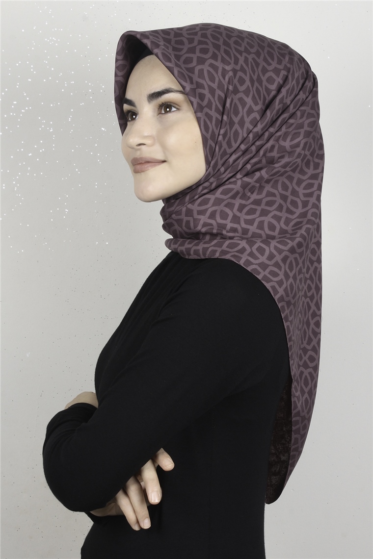 Alya Fresh Eşarp 5252-2 Patlıcan Moru