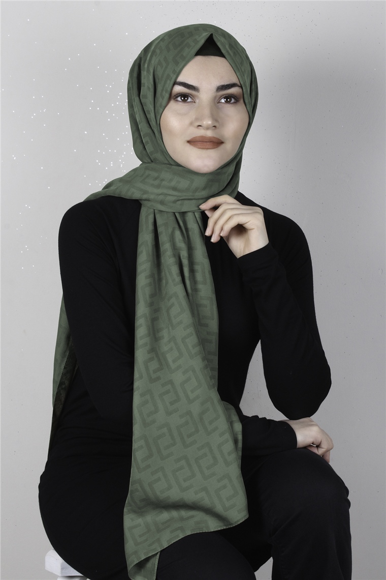 Alya Fresh Şal  2525-7 Haki