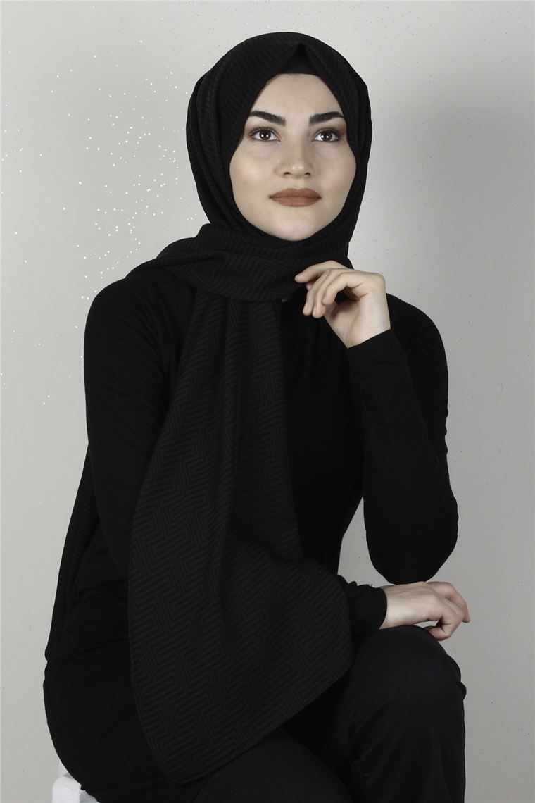 Alya Fresh Şal 2526-19 Siyah