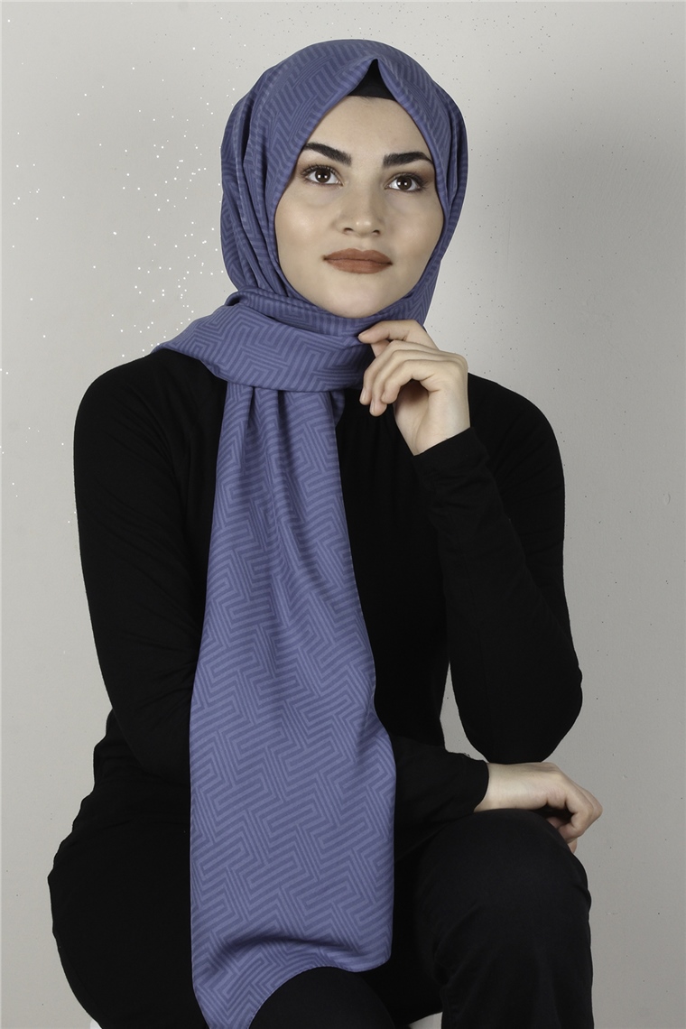 Alya Fresh Şal 2526-8 İndigo