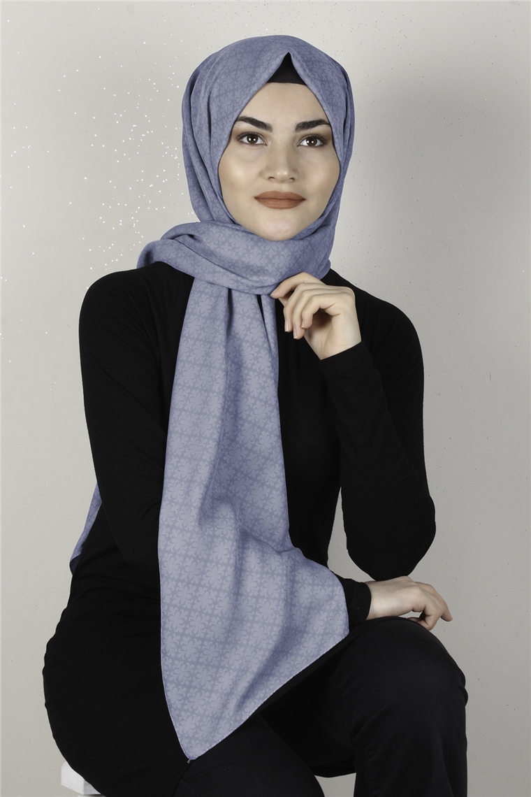 Alya Fresh Şal 2527-8 Buz Mavisi