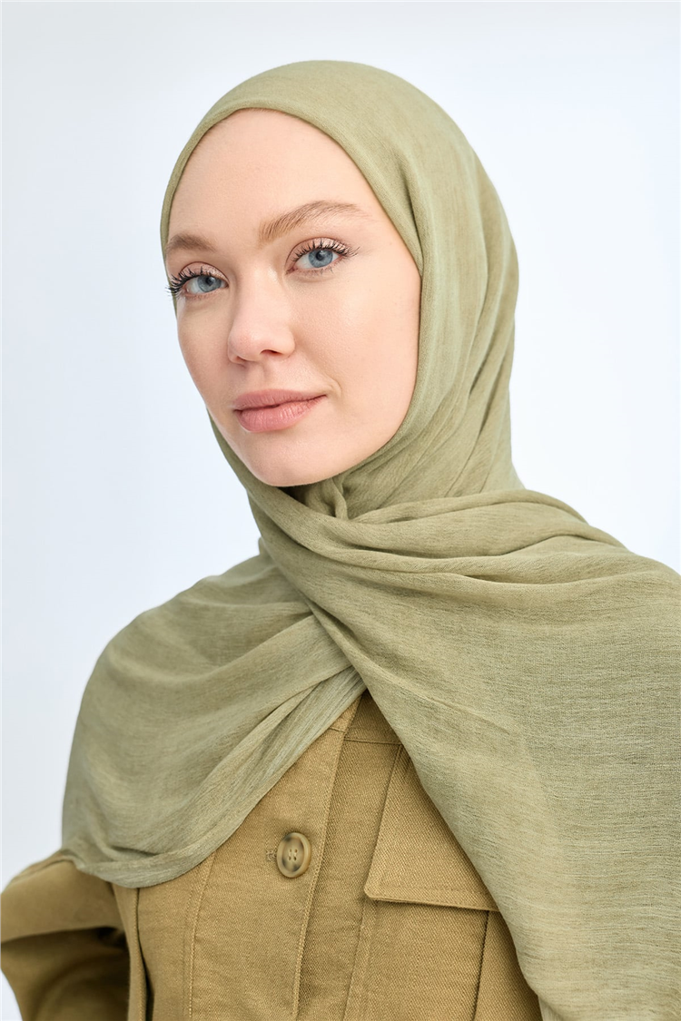 Armanda Soft Viscon Şal 3601-86 Yağ Yeşili 