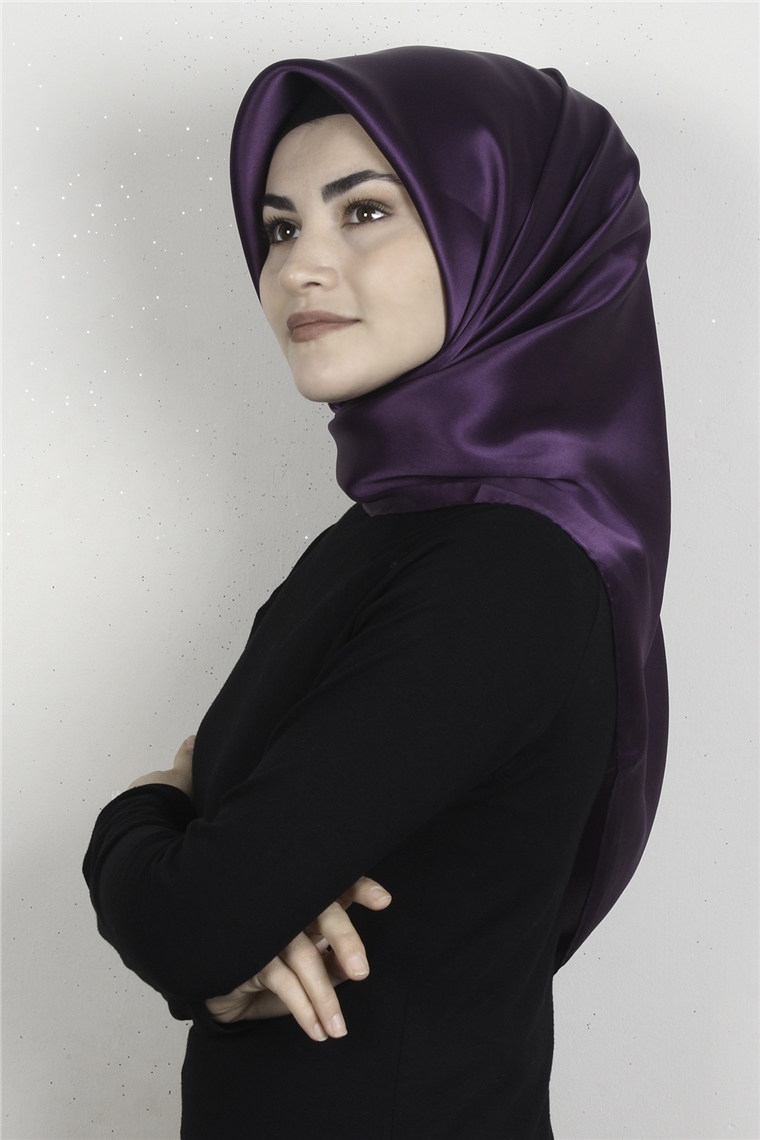 Armine Düz İpek Eşarp 7440-08 Mor