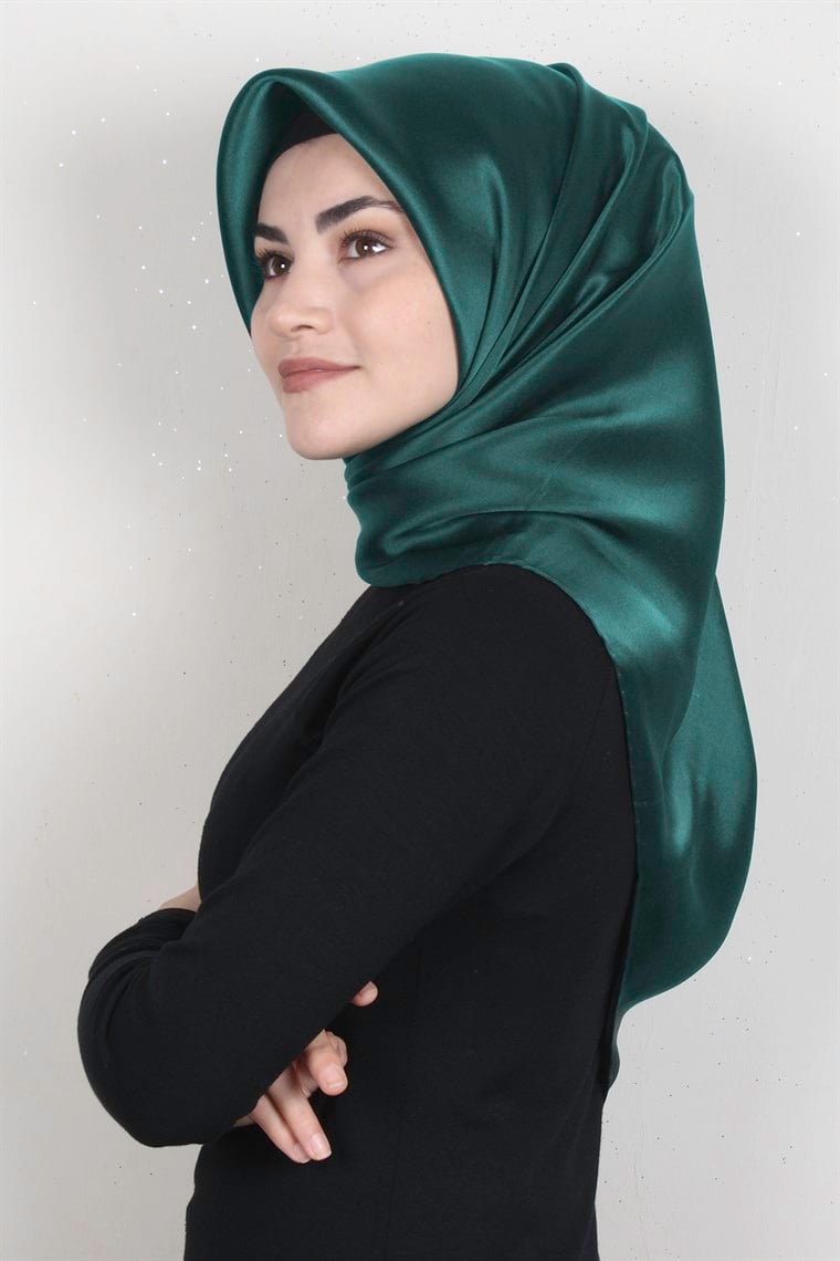 Armine Düz İpek Eşarp 7440-20 Zümrüt