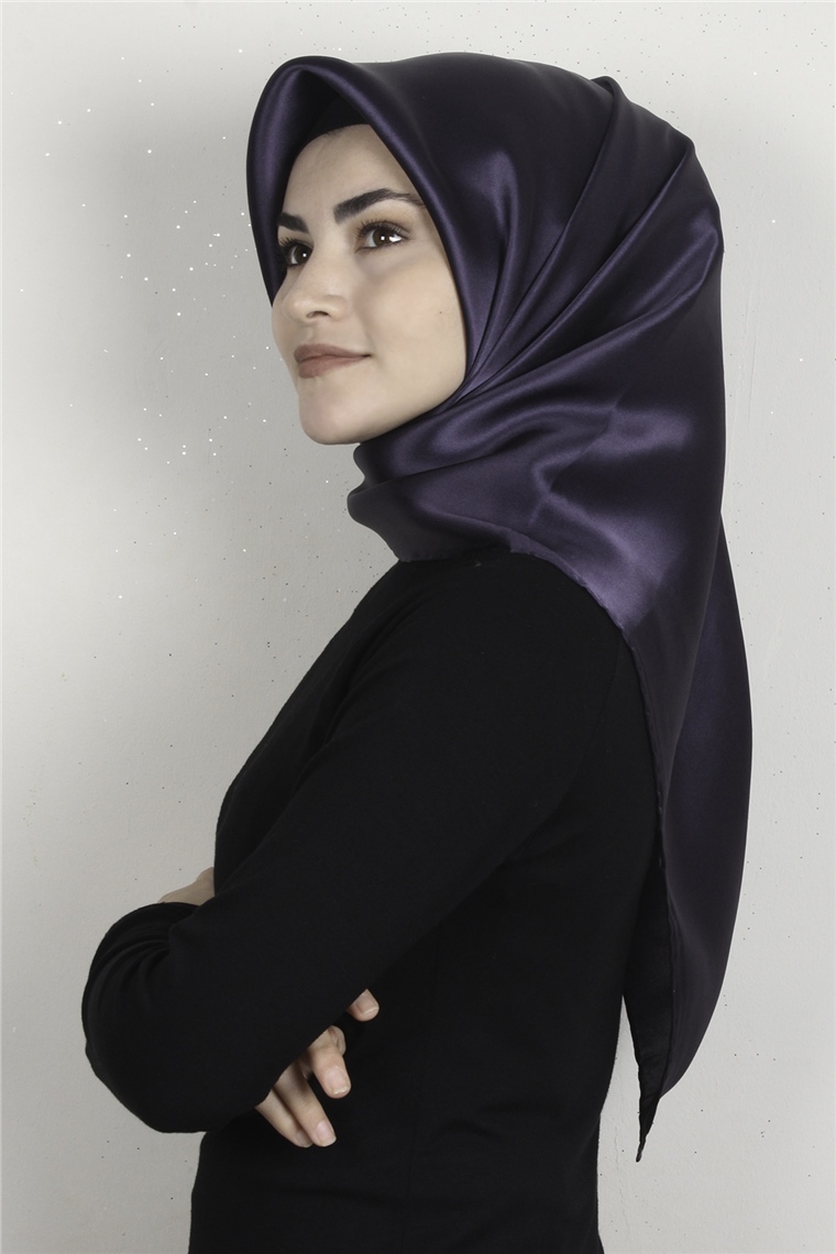 Armine Düz İpek Eşarp 7440-38 İncir Moru