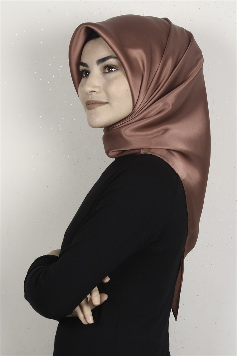 Armine Düz İpek Eşarp 7440-47 Şeftali