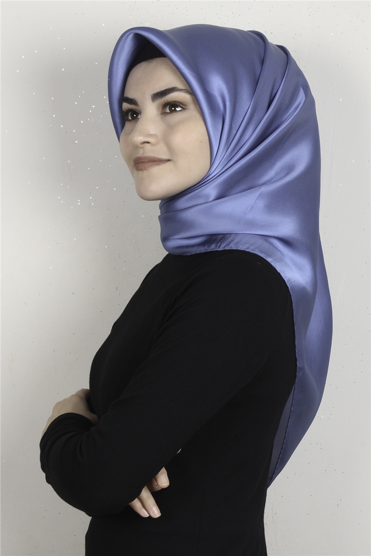 Armine Düz İpek Eşarp 7440-49 İndigo