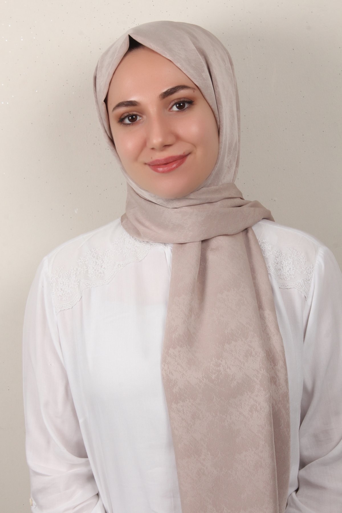 Armine Jakar Capri Şal 3108-3 Açık Vizon