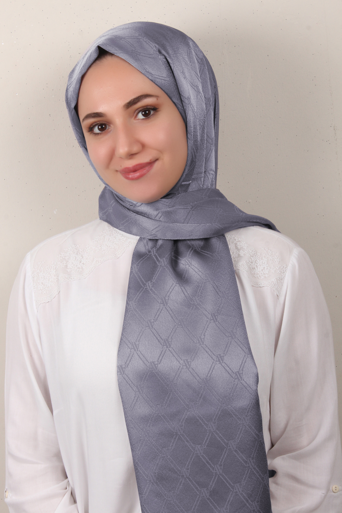 Armine Jakar İpeksi Şal 3106-1 Gri