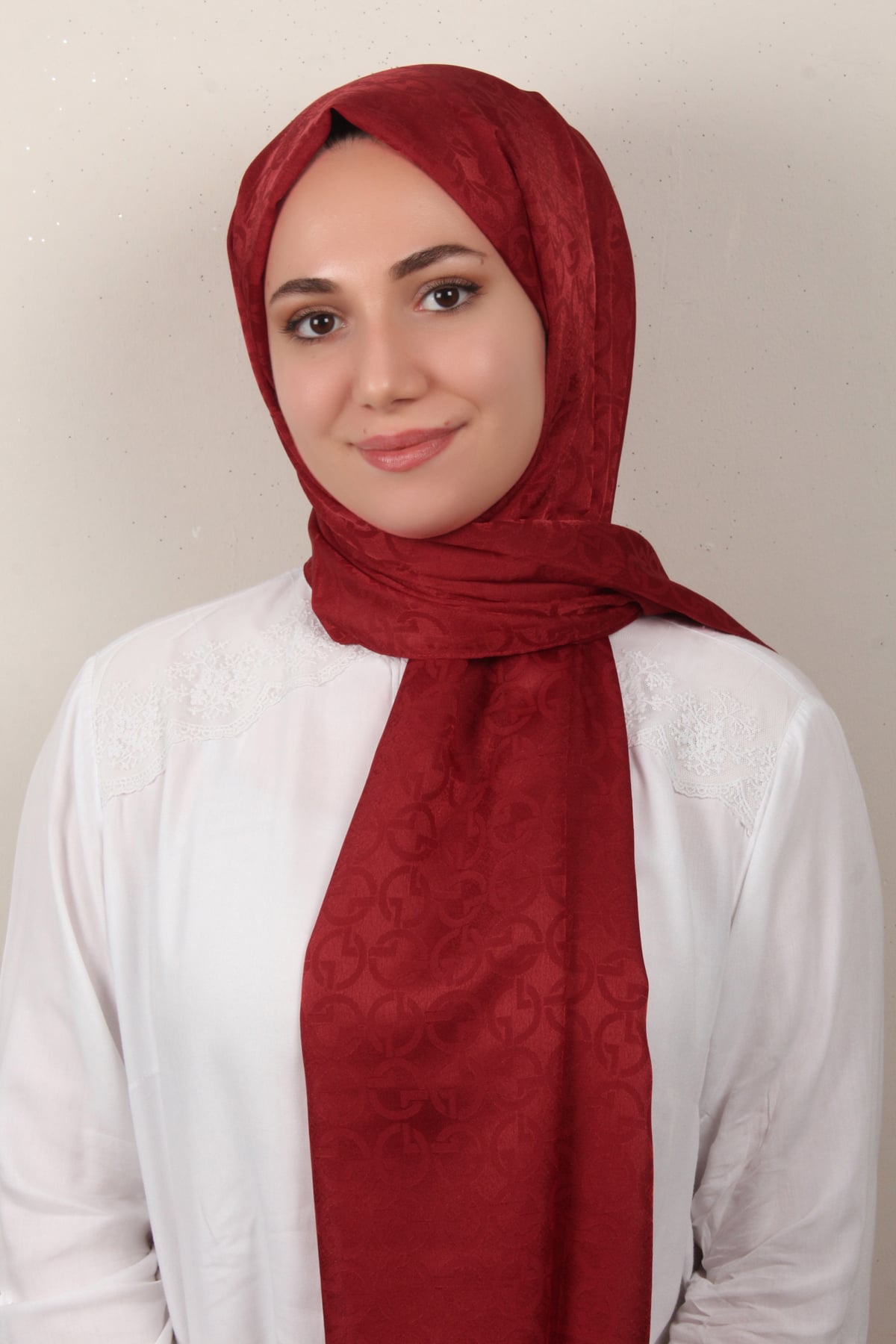 Armine Jakar İpeksi Şal 3107-9 Kırmızı