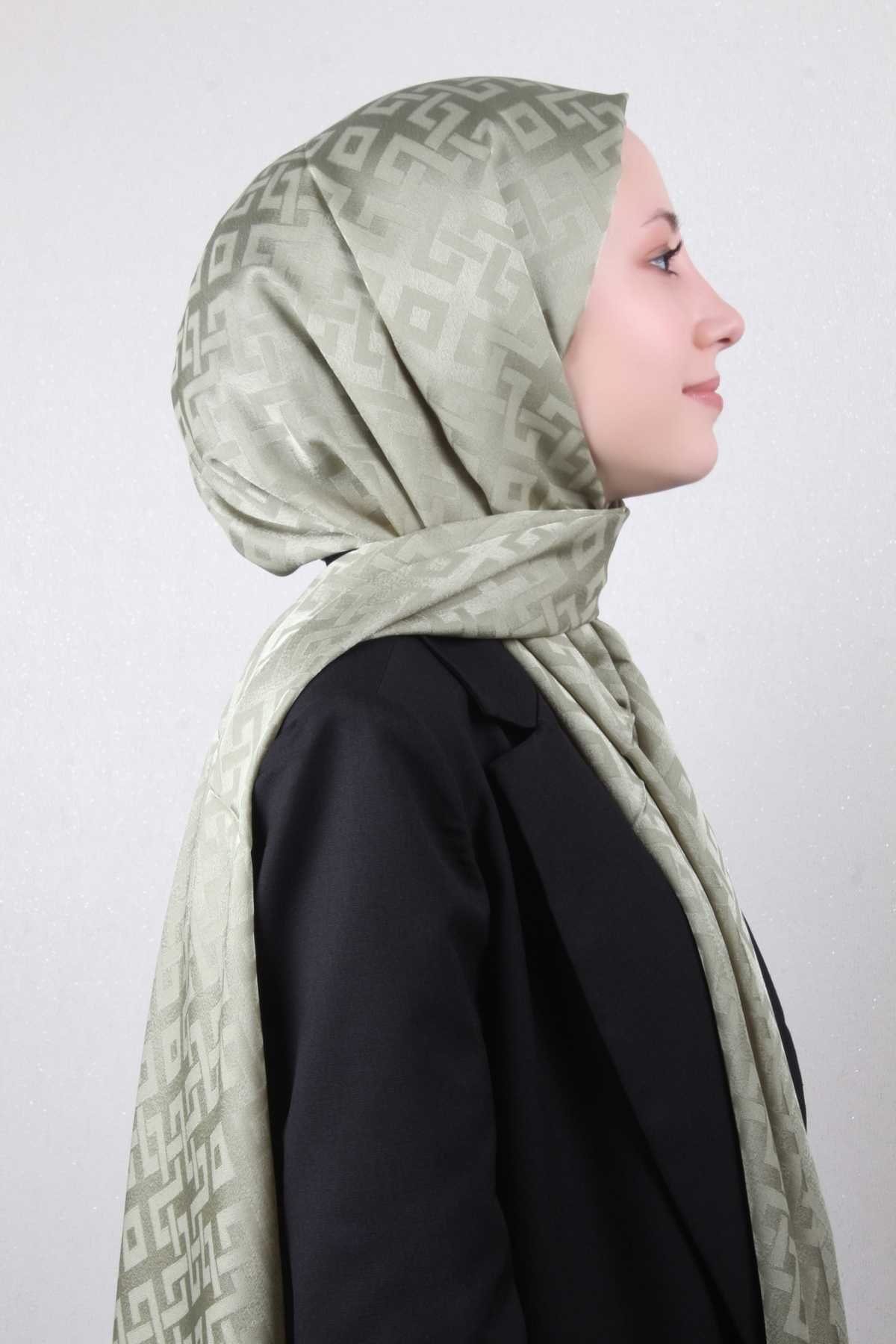 Armine Jakar İpeksi Şal 3110-10 Mint Yeşili