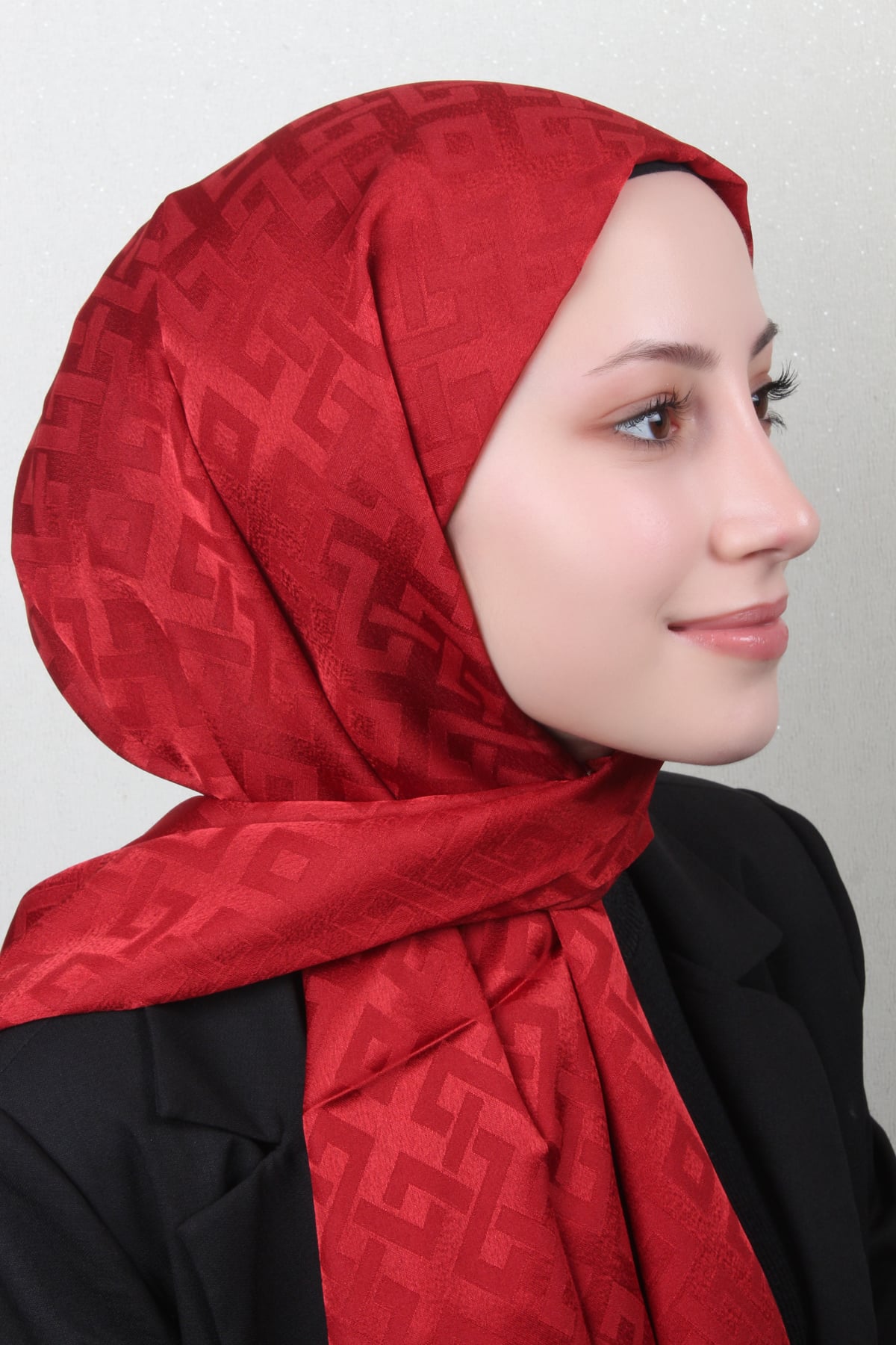 Armine Jakar İpeksi Şal 3110-11 Kırmızı