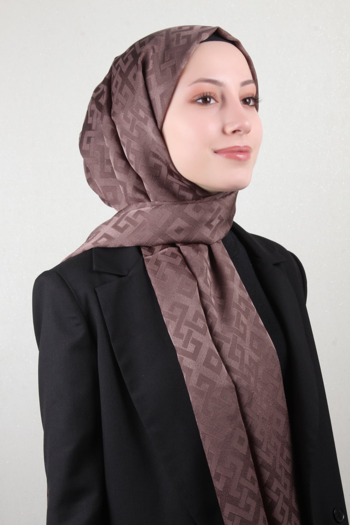 Armine Jakar İpeksi Şal 3110-2 Kahverengi