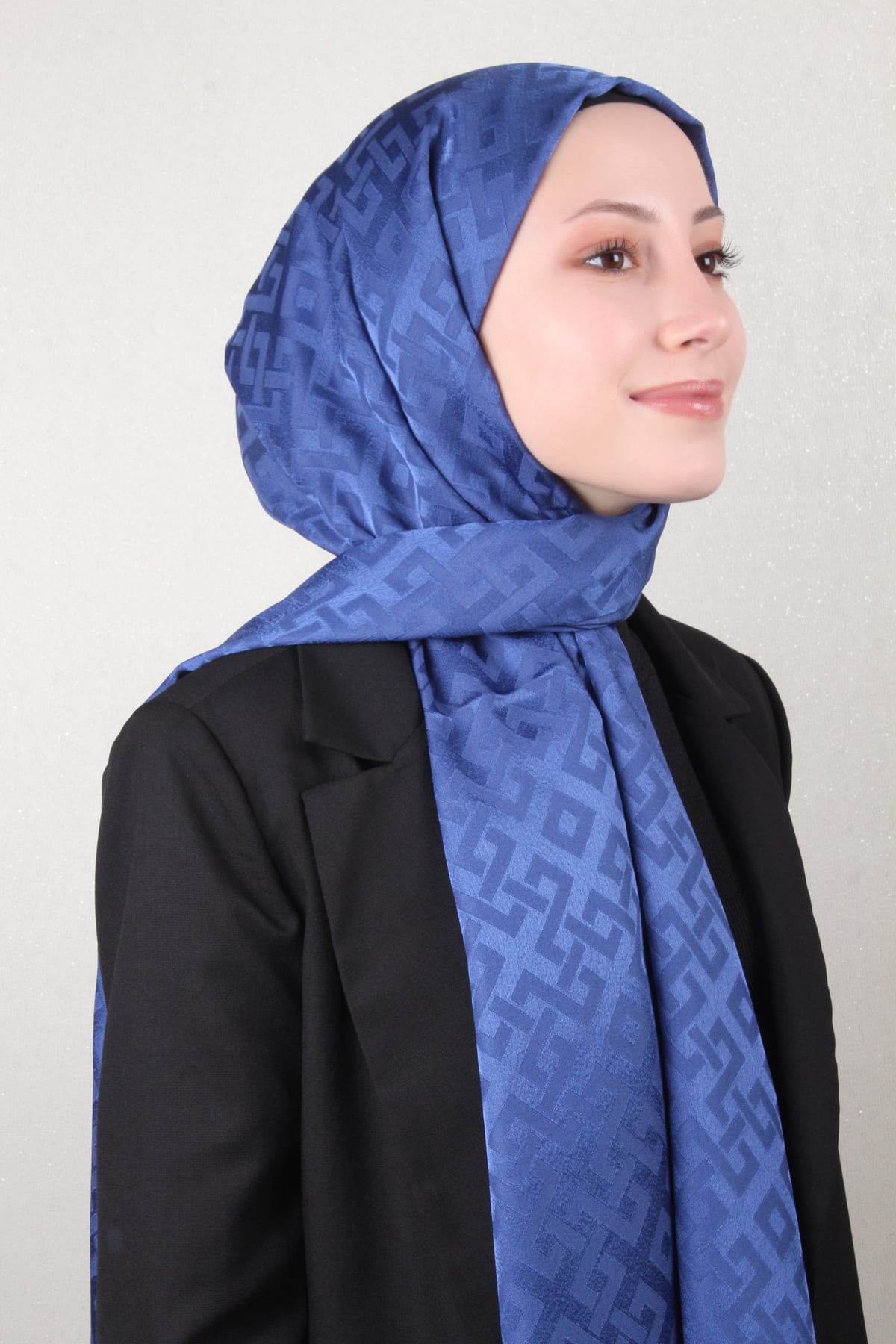 Armine Jakar İpeksi Şal 3110-8 İndigo