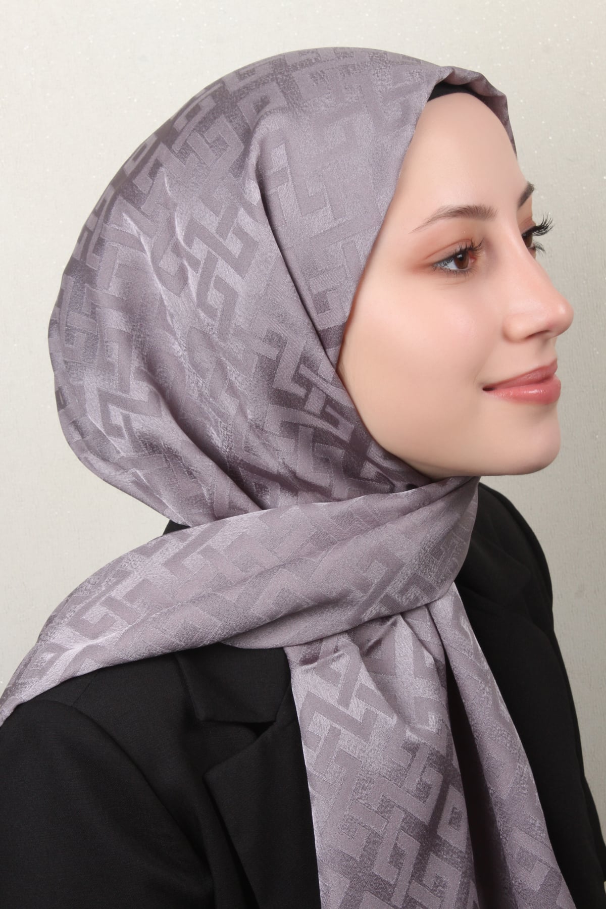 Armine Jakar İpeksi Şal 3110-9 Füme