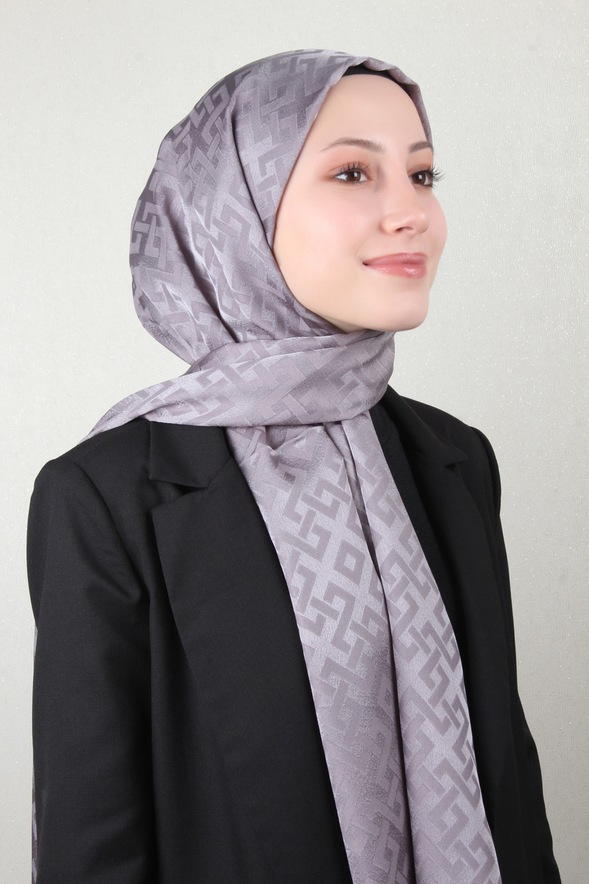 Armine Jakar İpeksi Şal 3110-9 Füme