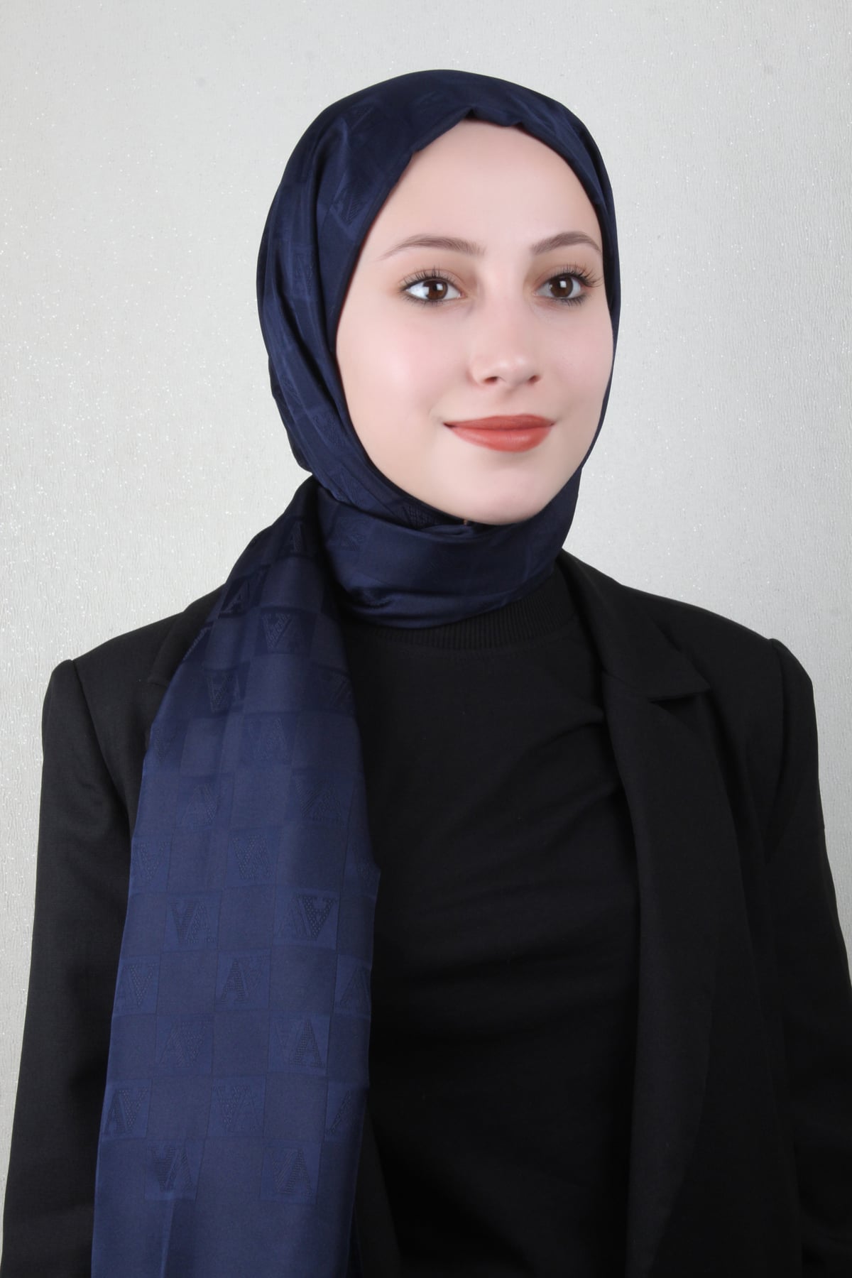 Armine Jakar İpeksi Şal 3113-2 Lacivert
