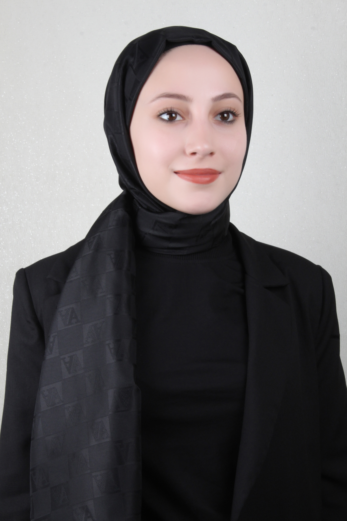 Armine Jakar İpeksi Şal 3113-5 Siyah