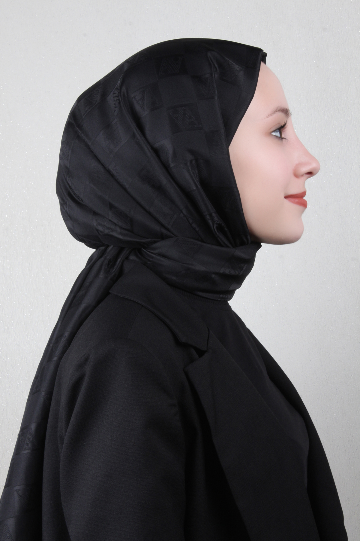 Armine Jakar İpeksi Şal 3113-5 Siyah